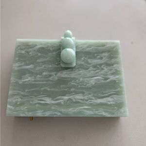 Cult Gaia Green Marble Clutch preloved